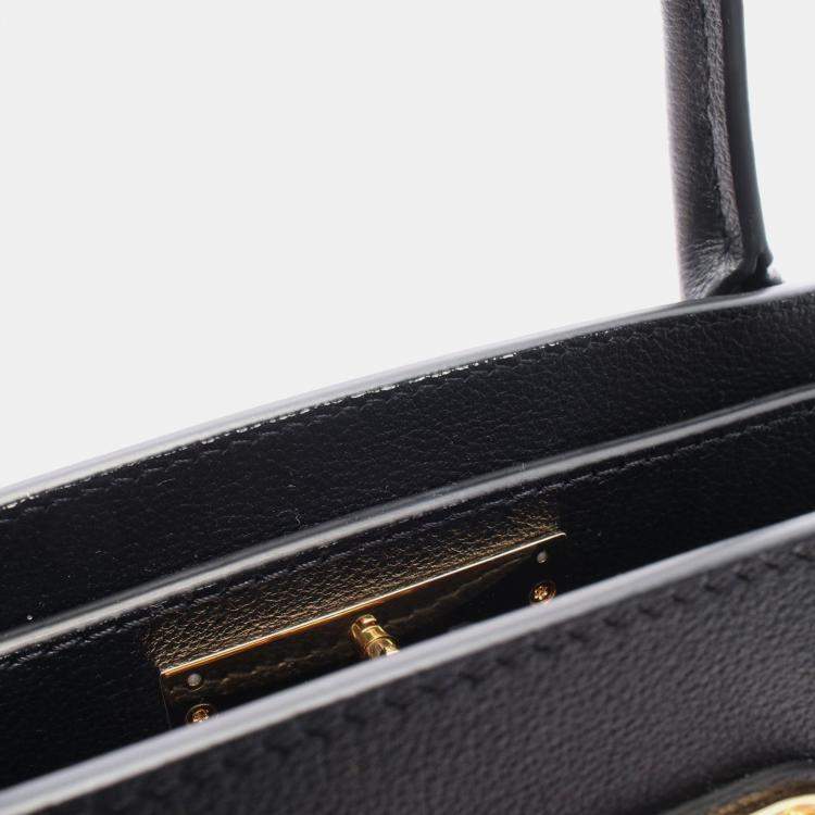 Pre Owned Louis Vuitton Steamer MM Black Leather Shoulder Bag