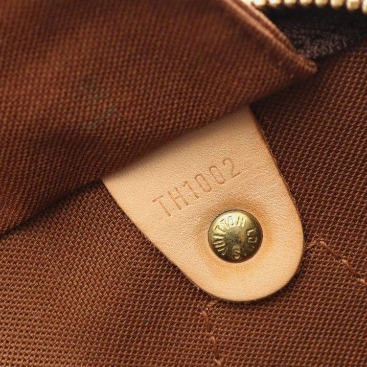 Pre Owned Louis Vuitton Speedy 35 Brown Monogram Canvas Shoulder Bag