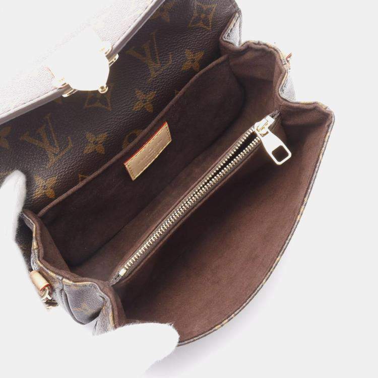 Pre Owned Louis Vuitton Pochette Metis EW Brown Monogram Canvas Chain Bag
