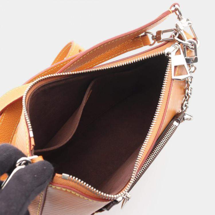 Pre Owned Louis Vuitton Marelle Brown Epi Leather Shoulder Bag 