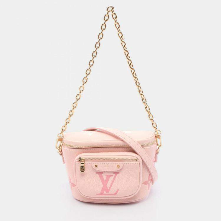Pre Owned Louis Vuitton Mini Bum Pink Monogram Empreinte Shoulder Bag 