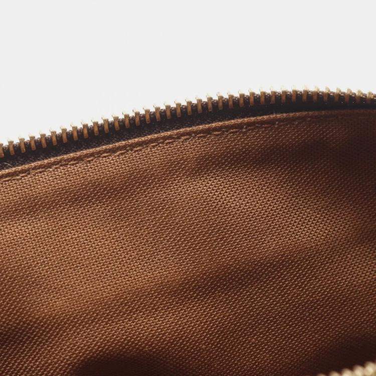 Pre Owned Louis Vuitton Pochette Bosphore Brown Monogram Canvas Crossbody Bag