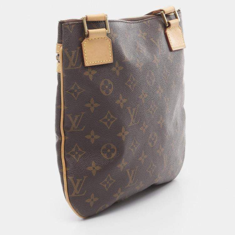Pre Owned Louis Vuitton Pochette Bosphore Brown Monogram Canvas Crossbody Bag