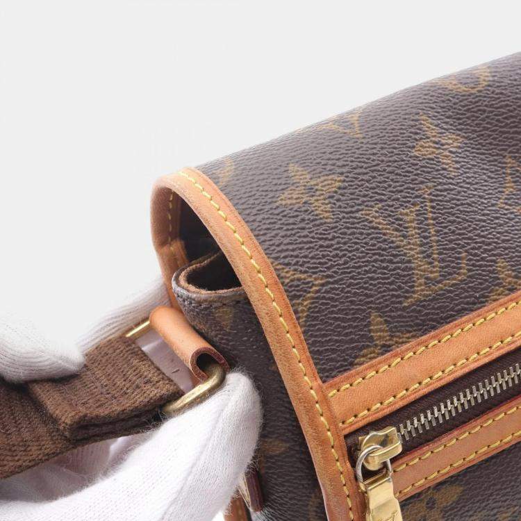 Pre Owned Louis Vuitton Bosphore PM Brown Monogram Canvas Shoulder Bag