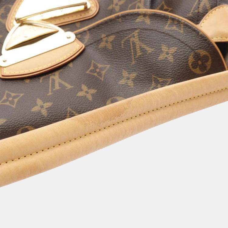 Pre Owned Louis Vuitton Beverly MM Brown Monogram Canvas Shoulder Bag