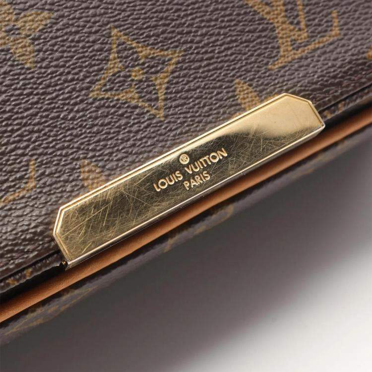 Pre Owned Louis Vuitton Valmy MM Brown Monogram Leather Crossbody Bag