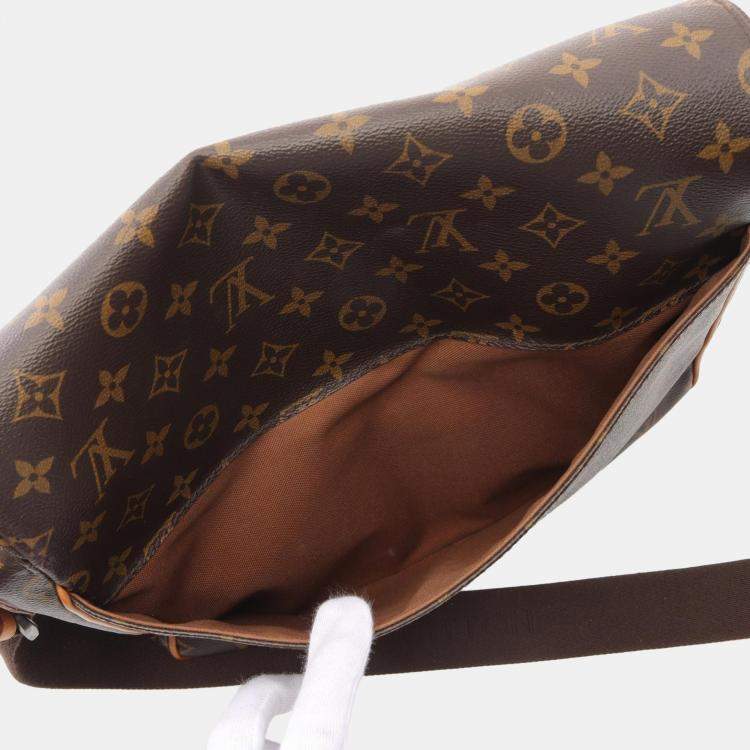 Pre Owned Louis Vuitton Valmy MM Brown Monogram Leather Crossbody Bag