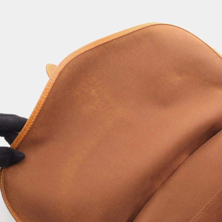 Pre Owned Louis Vuitton Saumur 35 Brown Monogram Leather Crossbody Bag