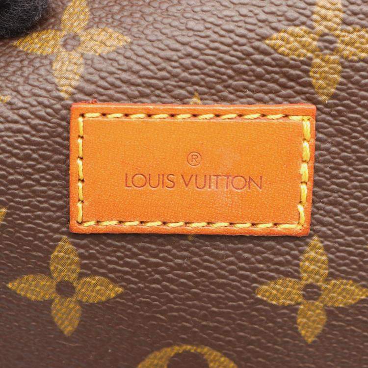 Pre Owned Louis Vuitton Saumur 35 Brown Monogram Leather Crossbody Bag