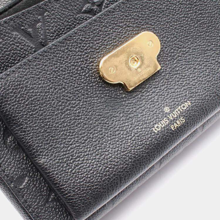 Pre Owned Louis Vuitton Vavin BB Black Monogram Empreinte Leather Chain Shoulder Bag