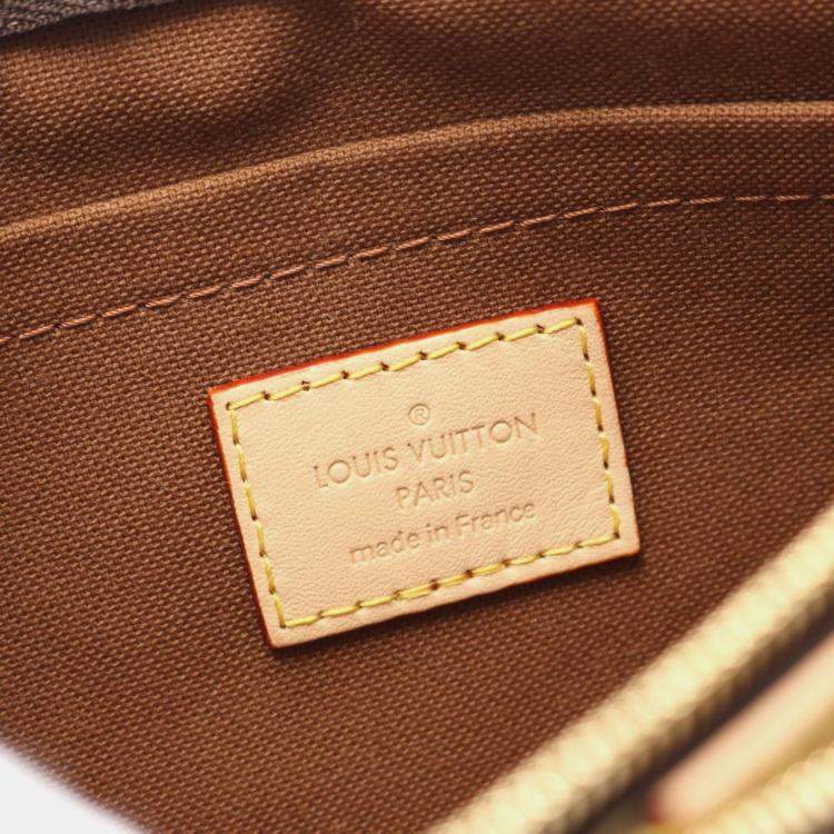 Pre Owned Louis Vuitton Multi Pochette Accessoires Brown Monogram Canvas Chain Shoulder Bag