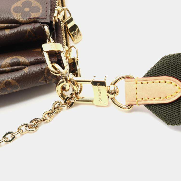 Pre Owned Louis Vuitton Multi Pochette Accessoires Brown Monogram Canvas Chain Shoulder Bag