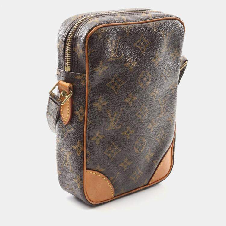 Pre Owned Louis Vuitton Danube Brown Monogram Canvas Shoulder Bag