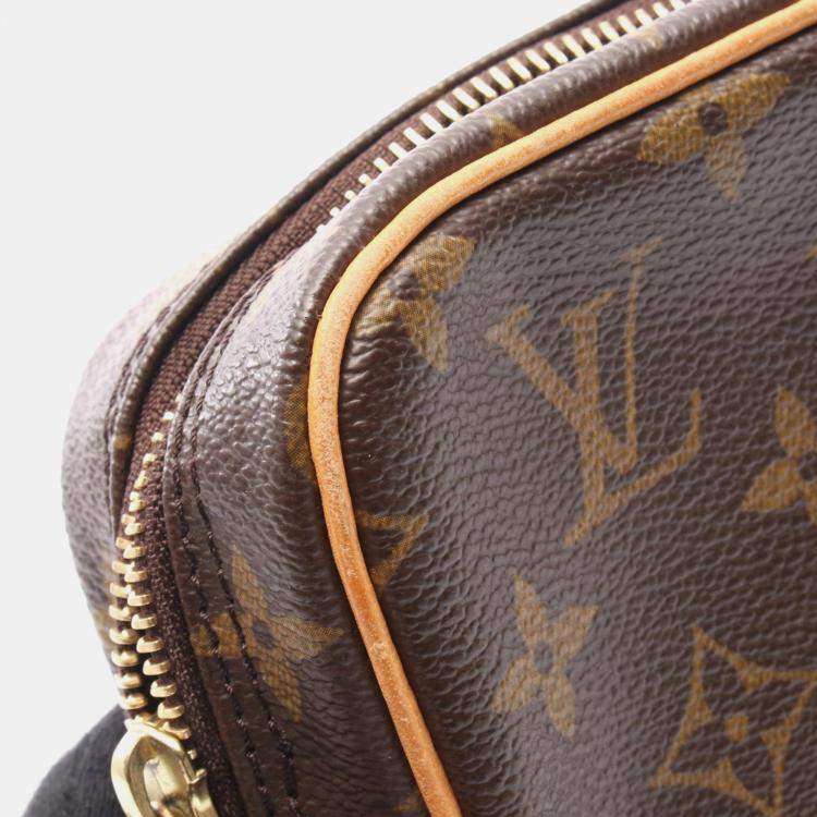Pre Owned Louis Vuitton Danube Brown Monogram Canvas Shoulder Bag