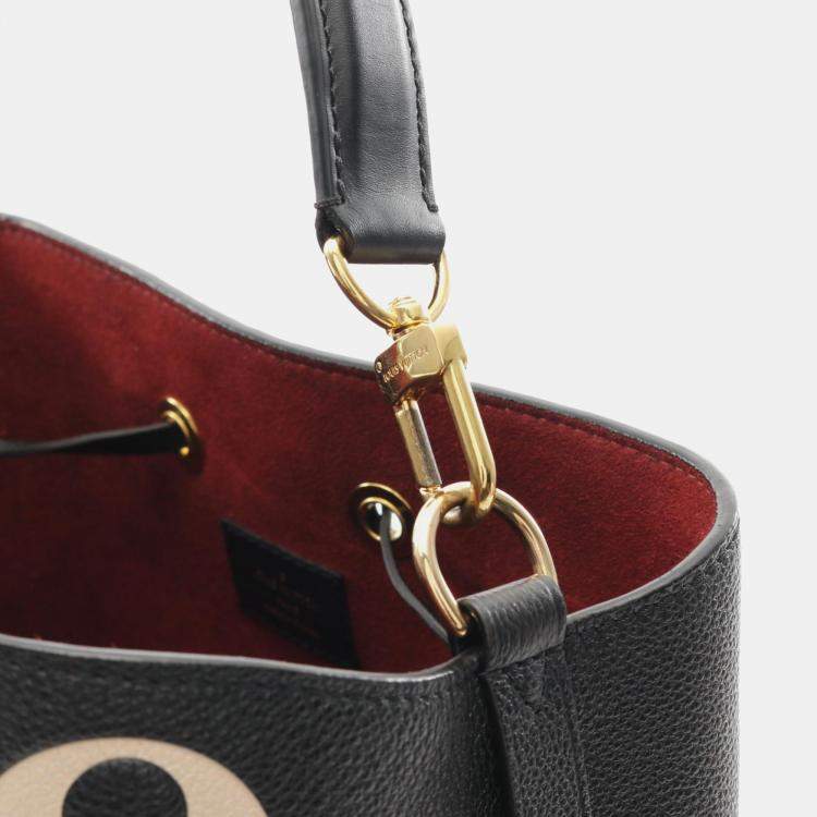 Pre Owned Louis Vuitton NeoNoe MM Black Monogram Leather Shoulder Bag