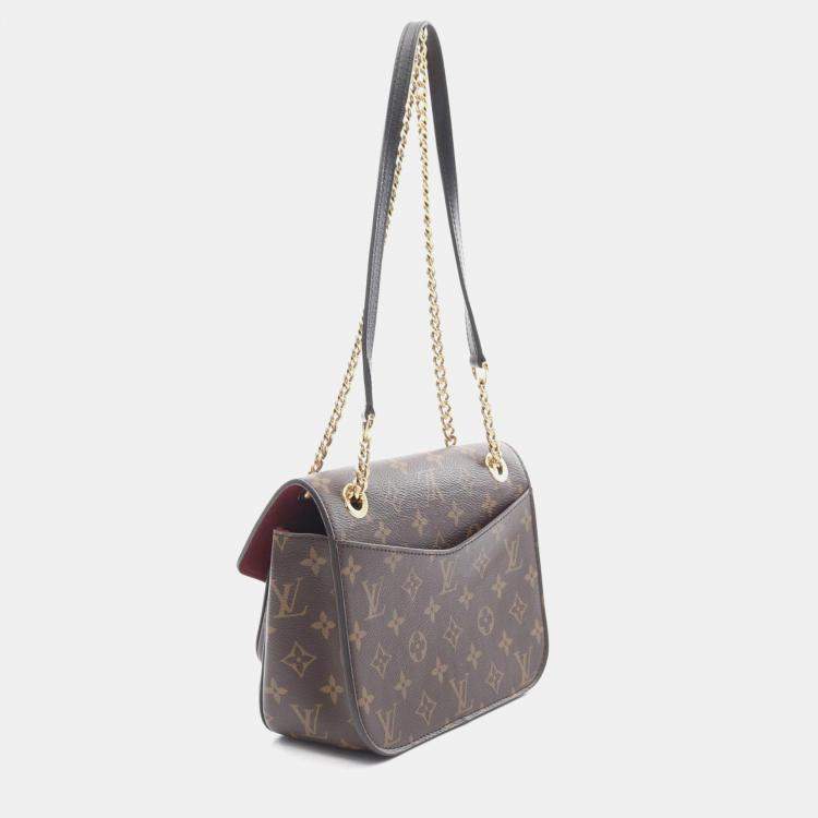Pre Owned Louis Vuitton Passy Brown Monogram Canvas Shoulder Bag