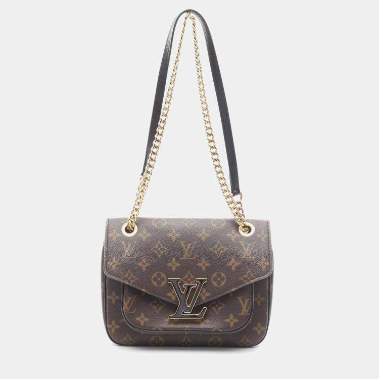 Pre Owned Louis Vuitton Passy Brown Monogram Canvas Shoulder Bag