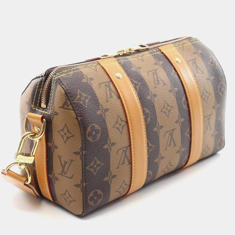 Pre Owned Louis Vuitton Nigo City Keepall Monogram Canvas Shoulder Bag