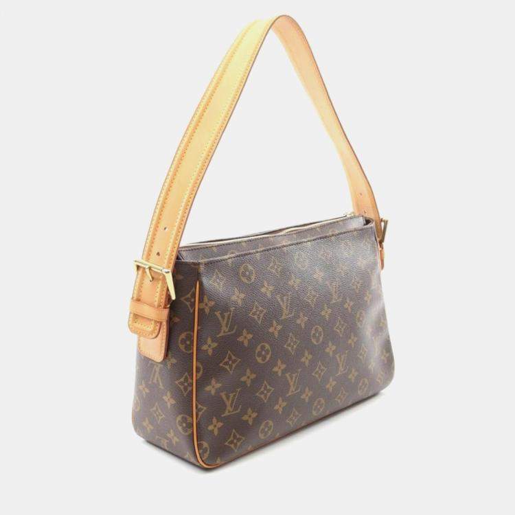 Pre Owned Louis Vuitton Vivacite GM BrownMonogram Canvas Shoulder Bag