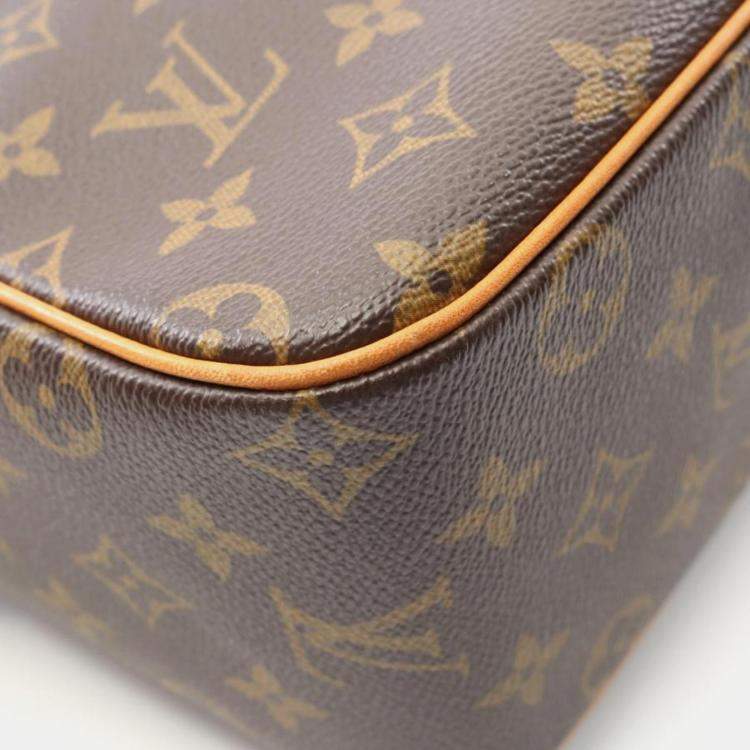 Pre Owned Louis Vuitton Vivacite GM BrownMonogram Canvas Shoulder Bag