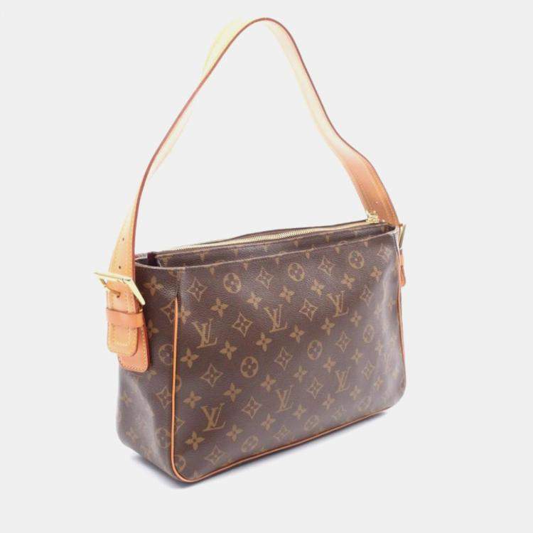 Pre Owned Louis Vuitton Vivacite GM BrownMonogram Canvas Shoulder Bag