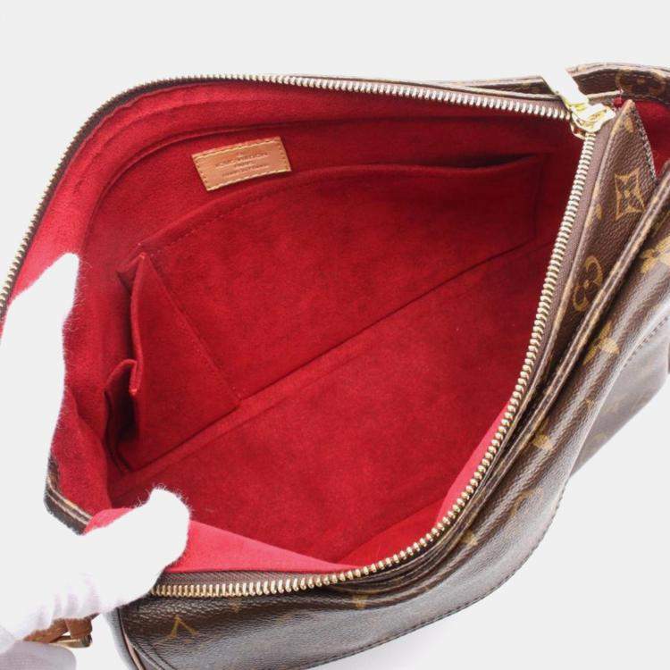 Pre Owned Louis Vuitton Vivacite GM BrownMonogram Canvas Shoulder Bag