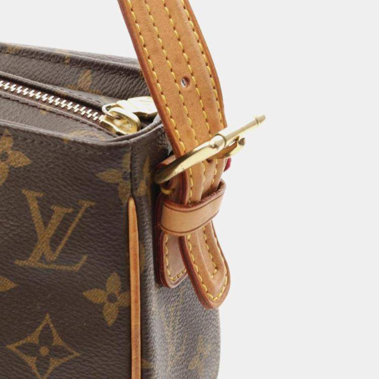 Pre Owned Louis Vuitton Vivacite MM Brown Monogram Canvas Shoulder Bag