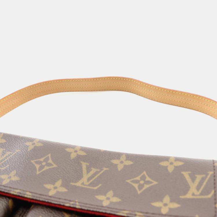 Pre Owned Louis Vuitton Vivacite MM Brown Monogram Canvas Shoulder Bag