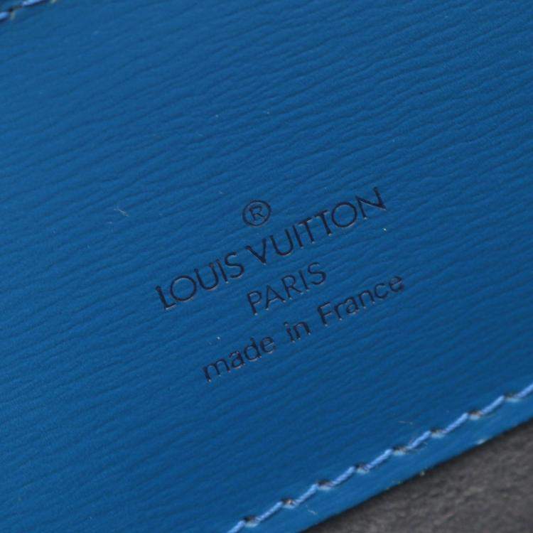 Pre Owned Louis Vuitton Cluny Blue Epi Leather Toledo Blue Shoulder Bag