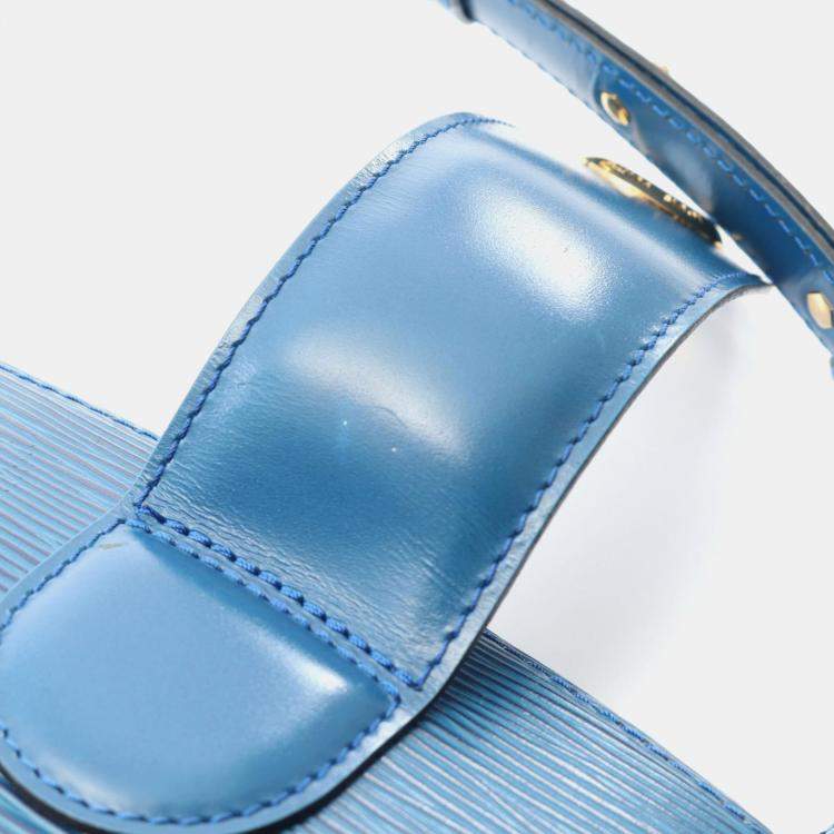 Pre Owned Louis Vuitton Cluny Blue Epi Leather Toledo Blue Shoulder Bag