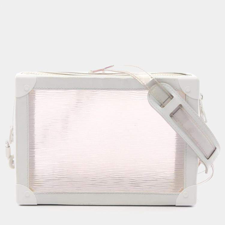 Pre Owned Louis Vuitton Soft Trunk Epi Plage White Clear Shoulder Bag