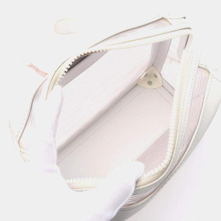 Pre Owned Louis Vuitton Soft Trunk Epi Plage White Clear Shoulder Bag