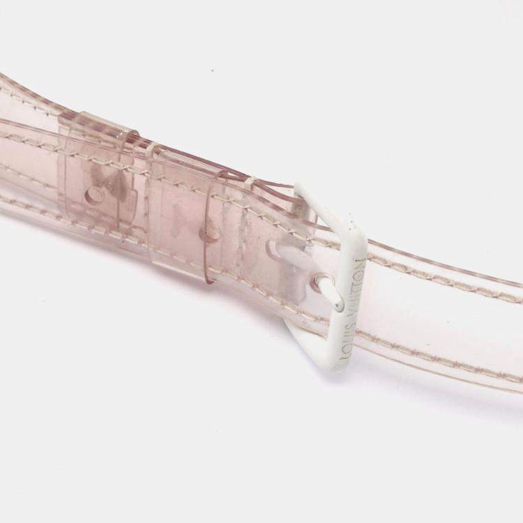 Pre Owned Louis Vuitton Soft Trunk Epi Plage White Clear Shoulder Bag