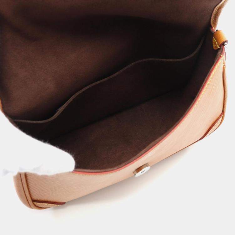 Pre Owned Louis Vuitton Buci NM Epi Leather Brown Gold Miel Shoulder Crossbody Bag