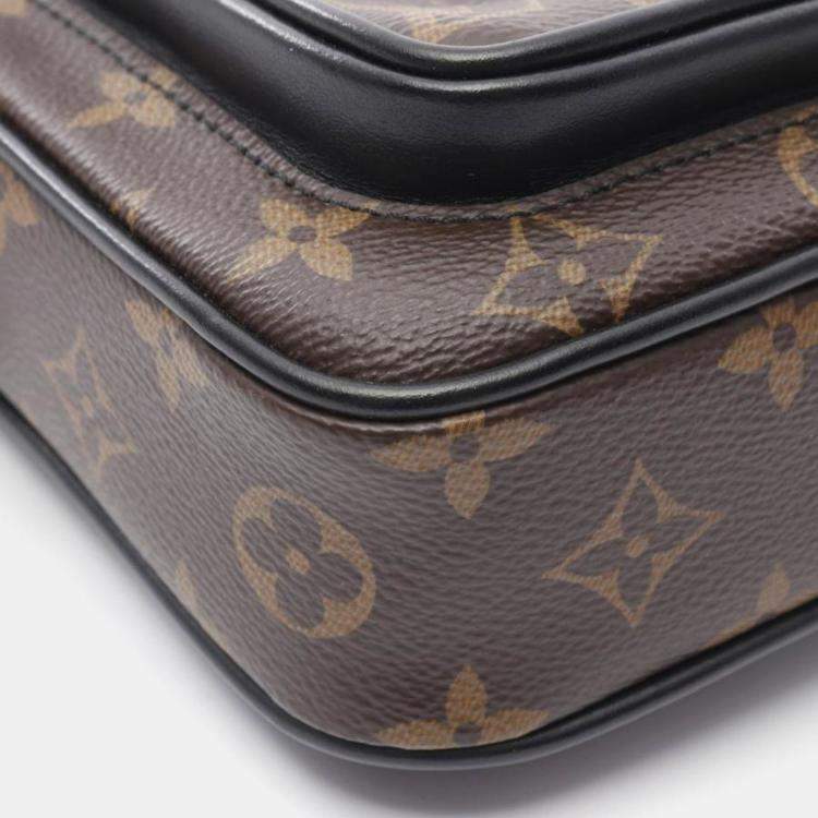 Pre Owned Louis Vuitton Christopher Wearable Wallet Monogram Macassar Crossbody Bag