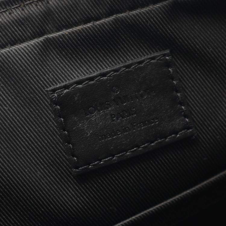 Pre Owned Louis Vuitton Trio Messenger Monogram Eclipse Canvas Black Shoulder Bag
