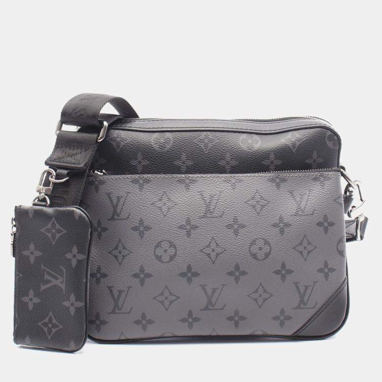 Pre Owned Louis Vuitton Trio Messenger Monogram Eclipse Canvas Shoulder Bag