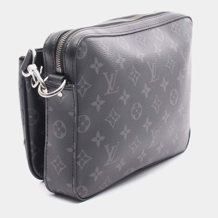 Pre Owned Louis Vuitton Trio Messenger Monogram Eclipse Canvas Shoulder Bag
