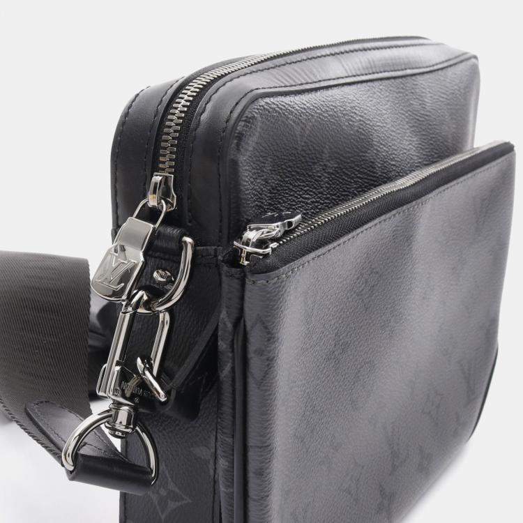 Pre Owned Louis Vuitton Trio Messenger Monogram Eclipse Canvas Gray Shoulder Bag