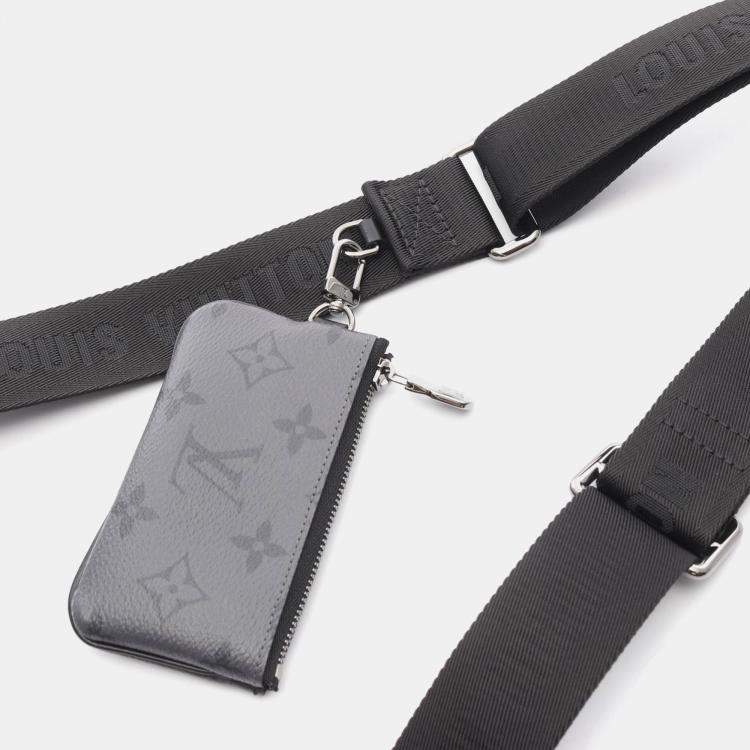 Pre Owned Louis Vuitton Trio Messenger Monogram Eclipse Canvas Gray Shoulder Bag
