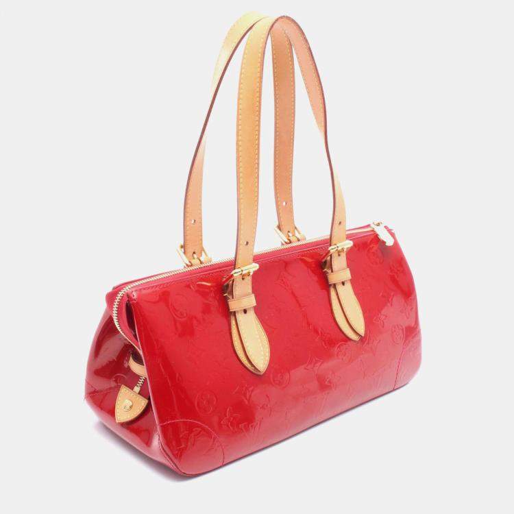 Pre Owned Louis Vuitton Avenue Pomme D’Amour Monogram Vernis Shoulder Bag