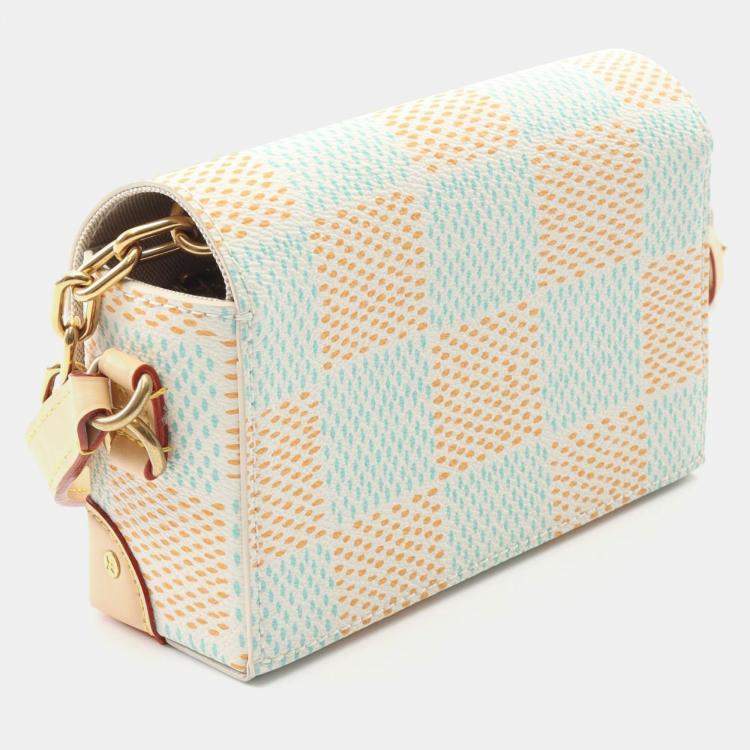 Pre Owned Louis Vuitton Steamer Multicolor Damier Heritage Canvas Wearable Wallet Bag