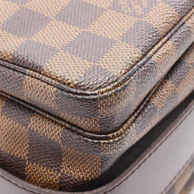 Pre Owned Louis Vuitton Naviglio Damier Ebene Canvas Shoulder Bag