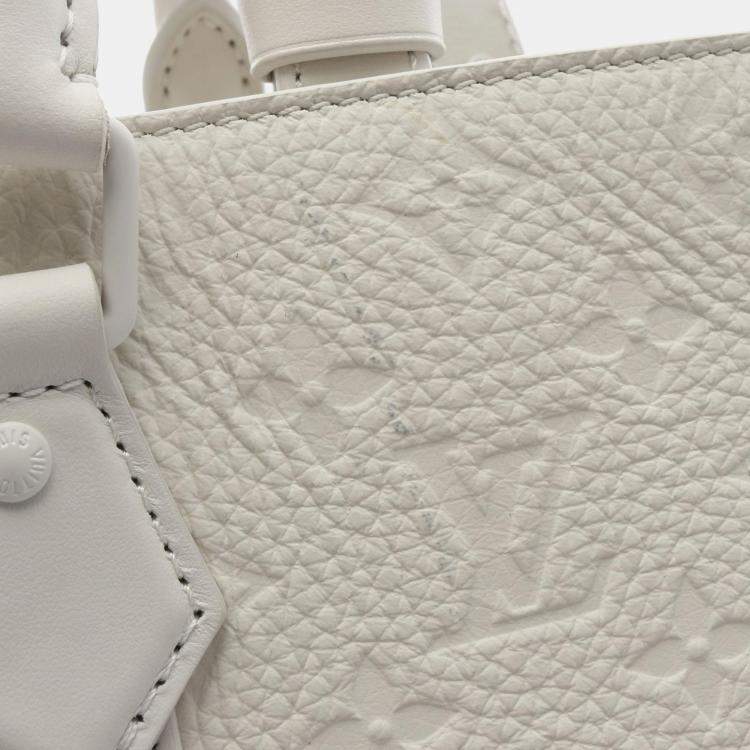 Pre Owned Louis Vuitton Sac Plat 24H Full Moon Black Taurillon Leather Tote