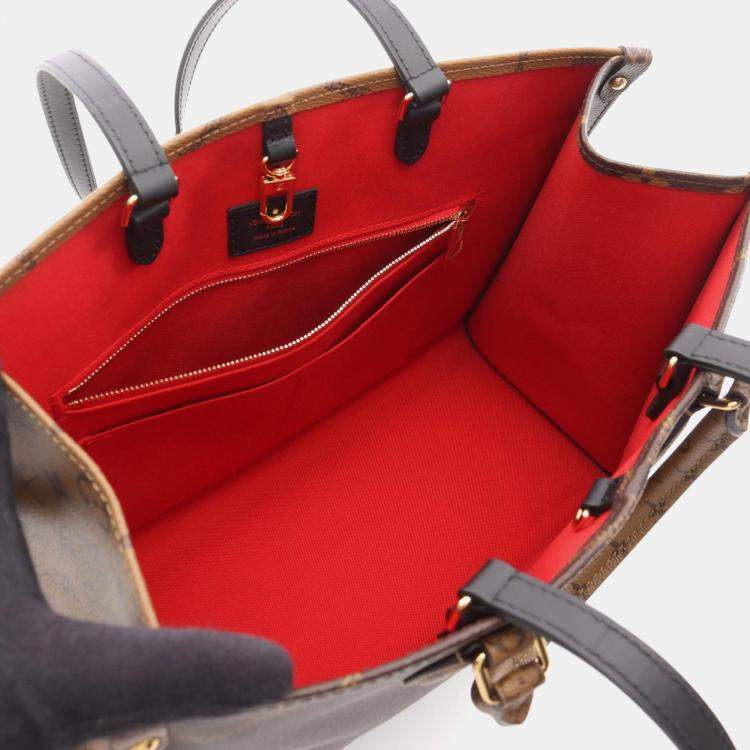 Pre Owned Louis Vuitton OnTheGo MM Monogram Giant Reverse Canvas Tote Bag