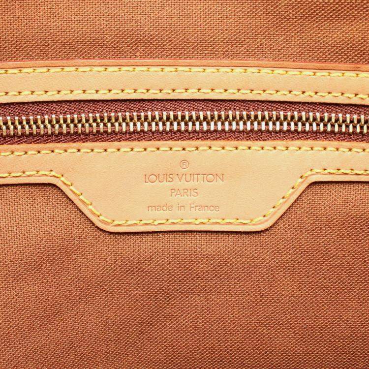 Pre Owned Louis Vuitton Cabas Mezzo Brown Monogram Canvas Tote Bag