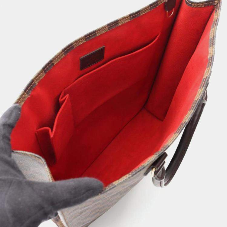 مملوكة مسبقًا Louis Vuitton Sac Plat Damier Ebene Canvas Tote Bag