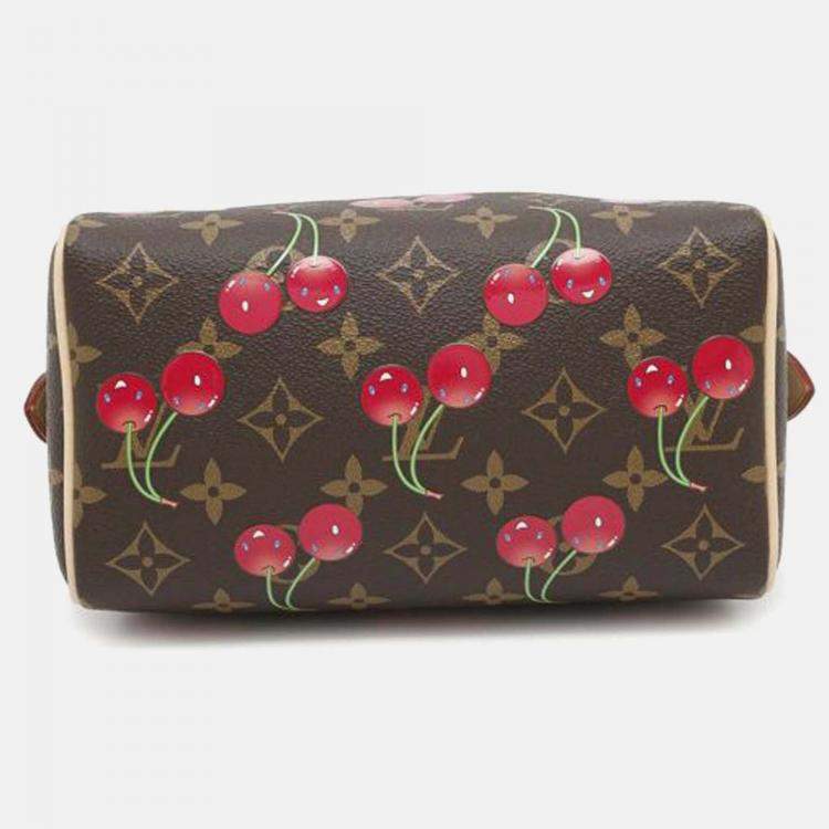 Pre Owned Louis Vuitton Takashi Murakami Monogram Cherry Speedy Bandouliere 20