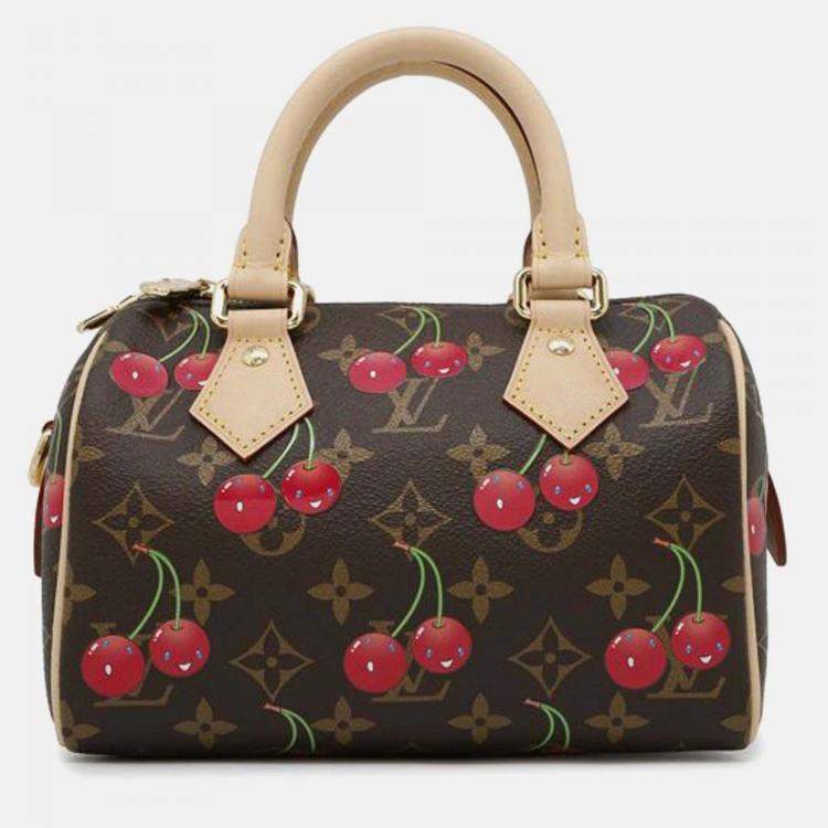 Pre Owned Louis Vuitton Takashi Murakami Monogram Cherry Speedy Bandouliere 20
