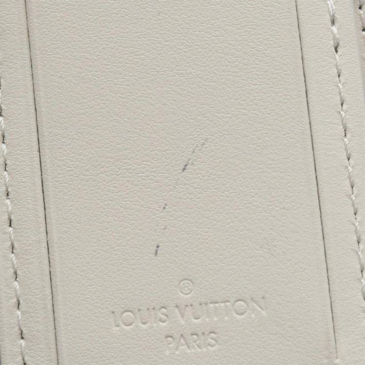 Pre Owned Louis Vuitton White Monogram Taurillon Sac Plat 24H Tote